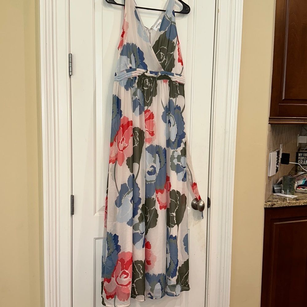 MOTHERHOOD MATERNITY MAXI DRESS, FLORAL, EUC, Sz med